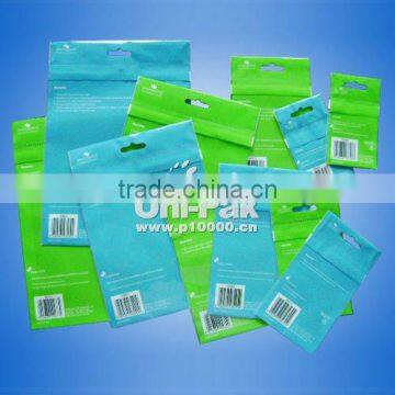 Clear Plastic Header Electronics and Wires Packaging Bag