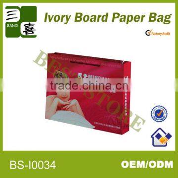 Flashing printed flower Led light paper shopping bag