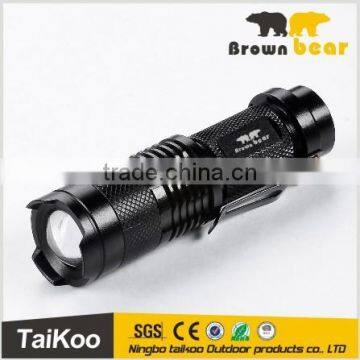 q5 adjustable focus clip led flashlight