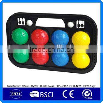 High quality colorful PE plastic petanque bocce boules game