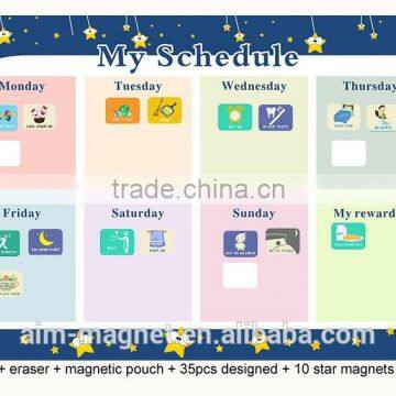 Magnet Chores Chart Weekly Calendar Custom Design Kids Dry Erase Board PET Film photo-2