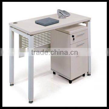 2016 new style office metal leg office desk powder coating white