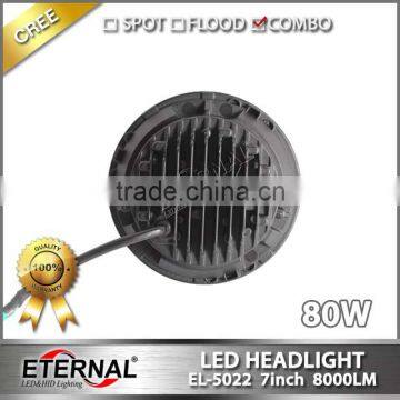 7in Round Off-road Truck SUV Cars 4x4 Vehicles High Power 160W Dual Sealed Beam Halo Ring Driving Lamp photo-3