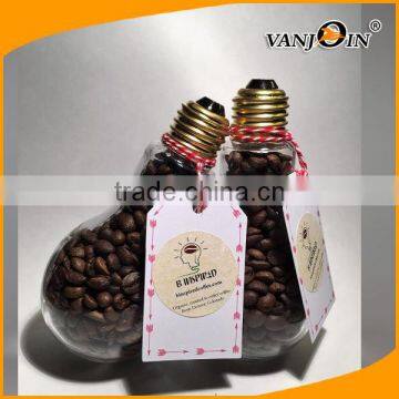 300ML 400ML 500ML 700ML Candy Jar Plastic Light Bulb Bottle With Custom Hangtag photo-2