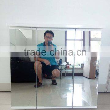 Mirrorred Cabinets Mirror Closet Wood Clothes Closet photo-6