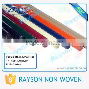 Reasonable Price Colorful Soft Touched Protect Table Nonwoven Airlaid Fabric Square Tablecloth in Roll