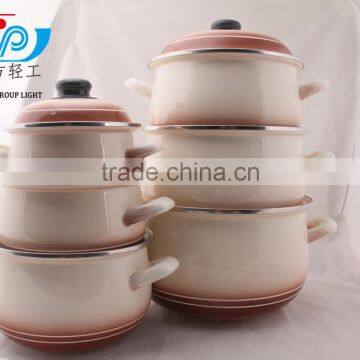 6 Pcs High Casserole Straight Shape W/Hollow Handle & Metal Cover Decor photo-3