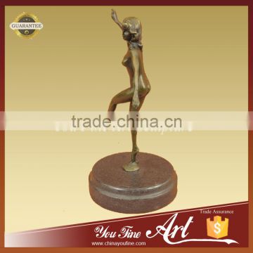 nude dancing girl bronze sculpture