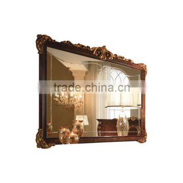 Luxury Solid Wood Wooden and Golden Color Three Door Wine Cabinet/Living Room Classic Display Cabinet(MOQ=1 SET) photo-2