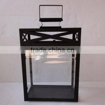 free standing iron sheet candle lantern ,yard candle lantern