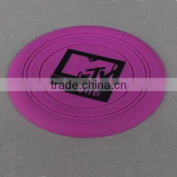 Promotional Colorful Foldable Silicone Pet Frisbee / Flying Disk / Flyer For Dog