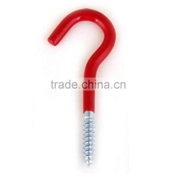 Black All Purpose 6X4 Inch Vinyi Coated Garagr Screw Hooks (pack of 2) photo-5