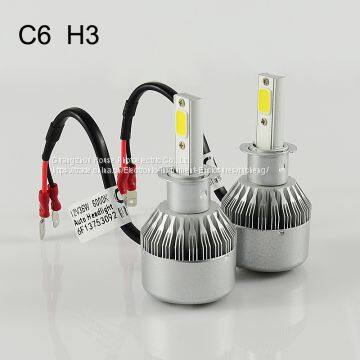 led headlight C6 h3 cob 30W/Bulb 60W/Set  6400lm/set LED Headlight Bulbs Hi/Lo led car headlight headlamp