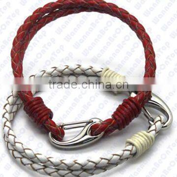 Fashion handmade Bracelets 2016 Braided Real Leather Bracelet For girls