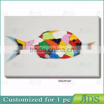 New Original With Colorful Fish Painting photo-2