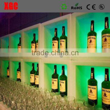 white color 2016 new illumintated wine shelf