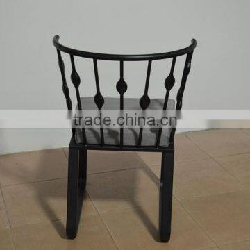New Design High Back Iron Black Color Outdoor Metal Industrial Chair photo-3
