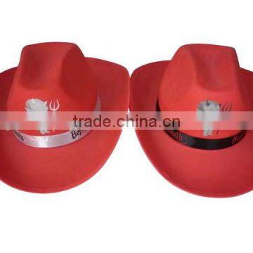 China Cheap Blue Orange Custom Gentleman Dad Fitted Wool Felt Cowboy Hat Wholesale Print Logo on Sale photo-5