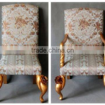 MD-2206-01 Antique Hand-carved Flower Single Chair photo-5