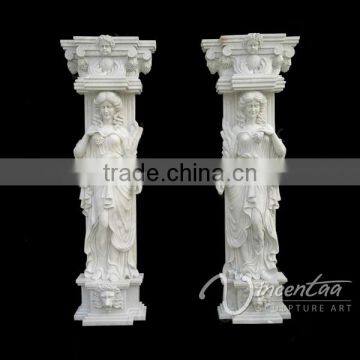 morden luxury natural marble interior decoration house pillars designs