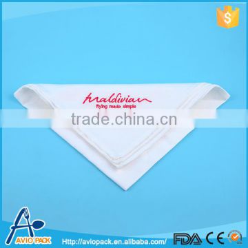 Hot selling plain dyed printed cotton napkins for airplane dinner