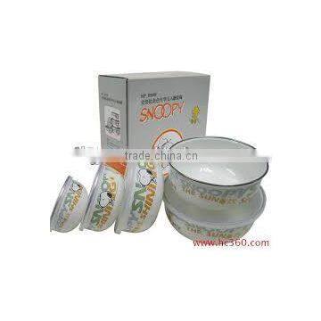 3PCS 5pcs Enamel Storage Bowl Mixing Bowl Salad Bowl photo-6