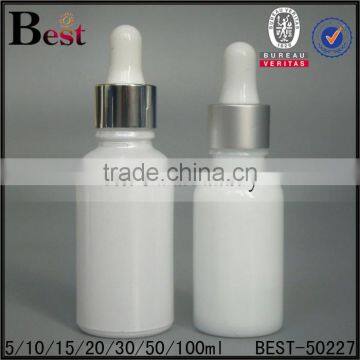 Cosmetic Packaging Essential Oil Fancy White Glass Dropper Bottle Different Size Silk Printing Glass Dropper Bottle Wholesale photo-5