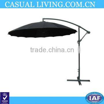 Custom 9Ft Aluminum Outdoor Beach Patio Umbrella Crank Tilt Sunshade Cover Yard Black