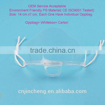 Customized Logo Printed Factory Cheap Manufacture Clear Plastic Face Mask Transparent Face Mask for Food Service in Restaurant photo-2