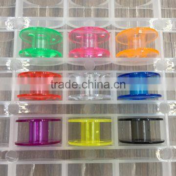 Clear Plastic 25pcs Single Bobbin Sewing Machine Spools With Thread Storage Box For Home Sewing photo-2