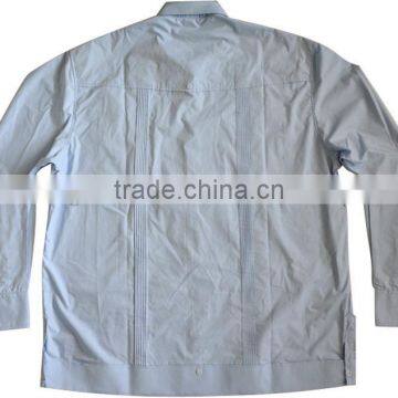 Men's 100% Cotton Guayabera Shirt With Long Sleeve and Pintuck photo-2
