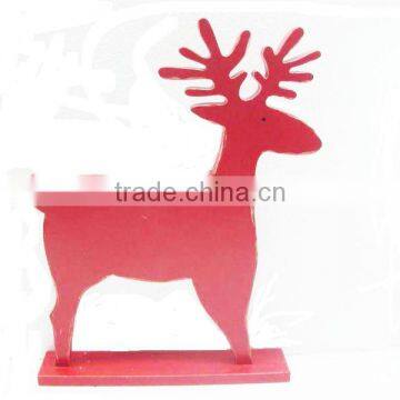 Antificial christmas lucky meaning wooden red deer decoration