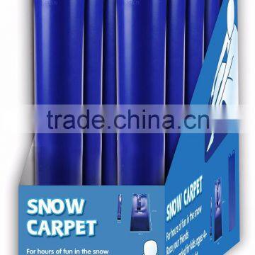 NEW Vintage Wacky Karpet SLED Flexible Plastic Roll up Flying Carpet SNOW 18x36" photo-5