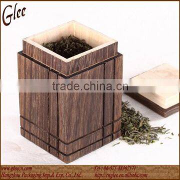 Burned Paulownia Wood Tea Canister Wholesale