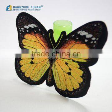 China Supplier Custom Butterfly Woven Patches