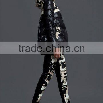 European Style Women Camo Down Filled Winter Keep Warm Pants photo-5