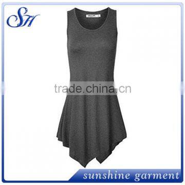 95%Rayon 5%Spandex Sleeveless Top Elegant Tunic Top for Sexy Women photo-6