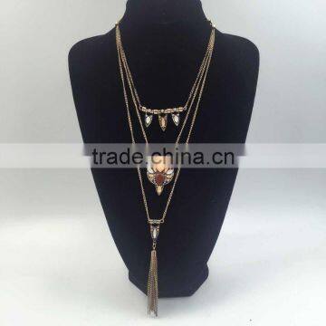 Big Brand ZA Multi Chain Pendant Sweater Necklace Jewelry Hot Sale photo-5
