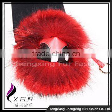 CX-R-48B 2017 Monster Raccoon Fur Keychain Hand Bag Decorations Key Ring