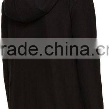 Long Sleeve Hoodie Structural Wire at Hood Perimeter Asymmetrical Zip Closure Welt Side Pockets Rib Knit Cuffs and Hem photo-2