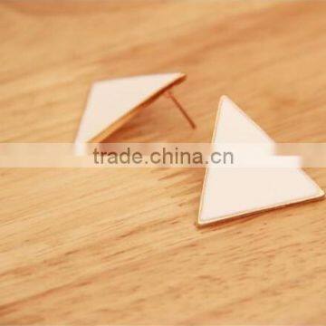 European enameled triangle design earring,candy colored girls jewelry earrings