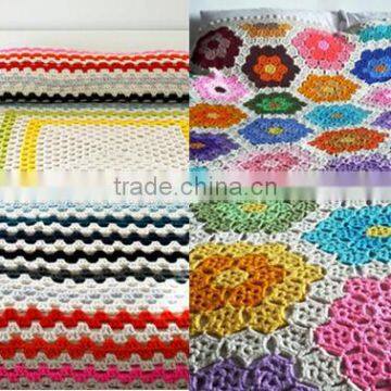 2017 High Quality Decorative Handmade Crochet Blanket photo-3