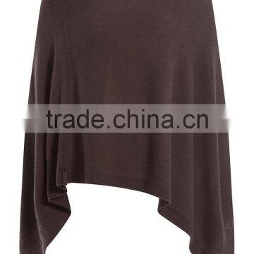 Solid Color Cashmere Poncho Shawl Knitted Cashmere Shawl and Scarf photo-2