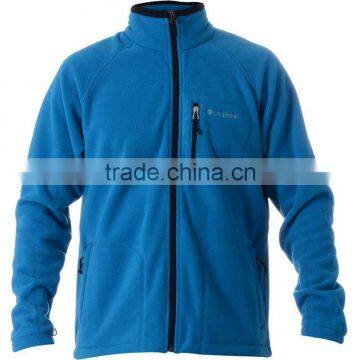 280 gsm Blue Polar Fleece Jacket With Chest Pocket