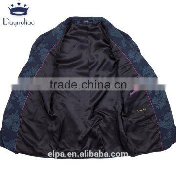 Daynoliao 2016 New Arrival Printed Pattern Mens Blazer One Button Slim Fit Men Business Casual Male Party Jacket photo-3