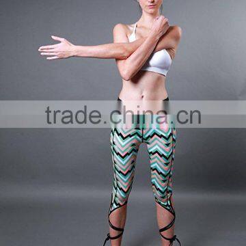 Wholesale Fashion Design Women Sports Leggings Tight Yoga Pants Fancy Dance Leggings