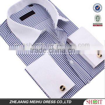 men's luxury uniform shirt with different white collar and white double cuffs