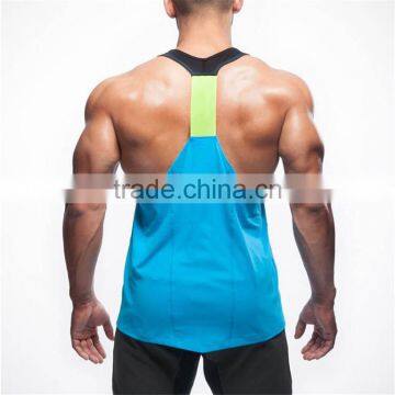 Shandao OEM Sleeveless Custom Design New Arrival Blue 100%polyester Gym Clothing Men photo-4
