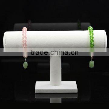 Resin Paper Velvet Bangle Watch Bracelet Jewelry Display Stand White 23x14cm,1 Piece,Bulk