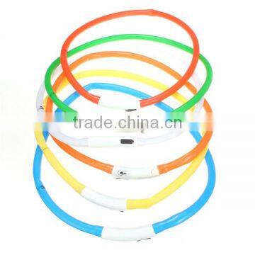 Newest USB Rechargeable Led Dog Pet Flashing Collar Light Up Chargeable Night Safety Necklace Free Size Si Colors Convinient photo-5